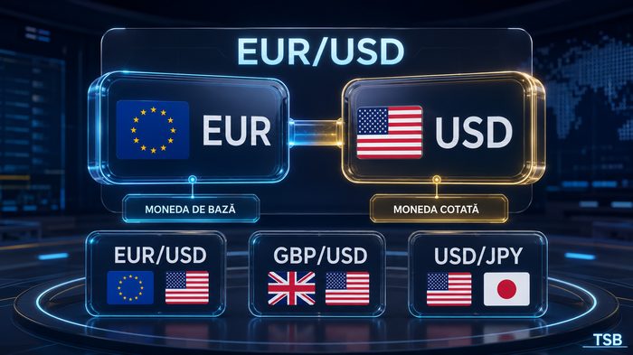 Ilustrație educativă: perechea valutară în Forex